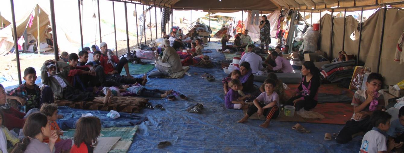 Iraqi Yazidi refugees in Newroz camp