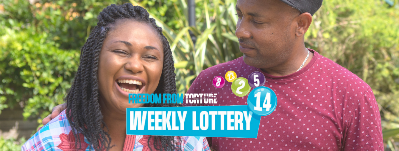 Lottery banner Freedom from torture