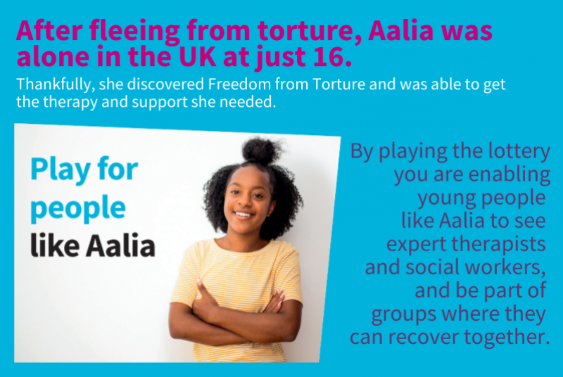 aalia lottery freedom from torture