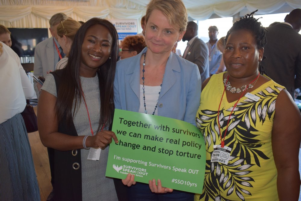 MP Yvette Cooper with members of SSO