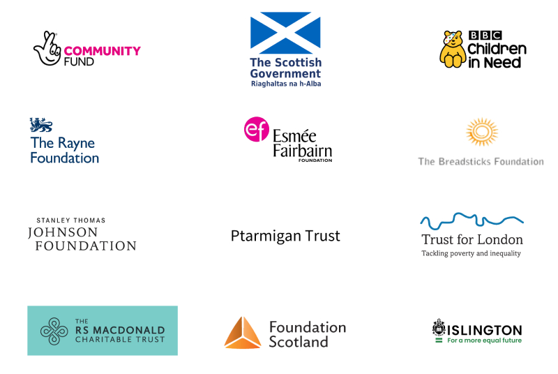 Multiple logos of FFT funders