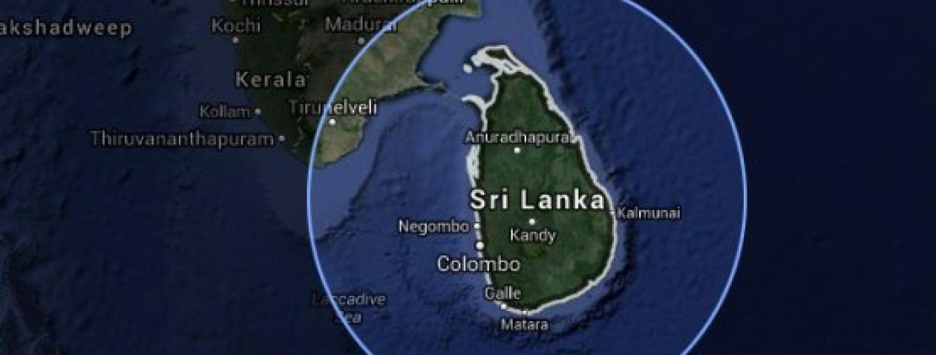 Sri Lanka map satellite