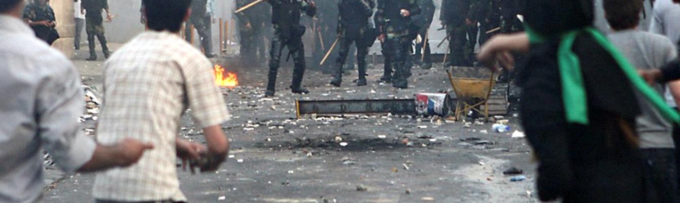 Protesters in Iran following the 2009 elections