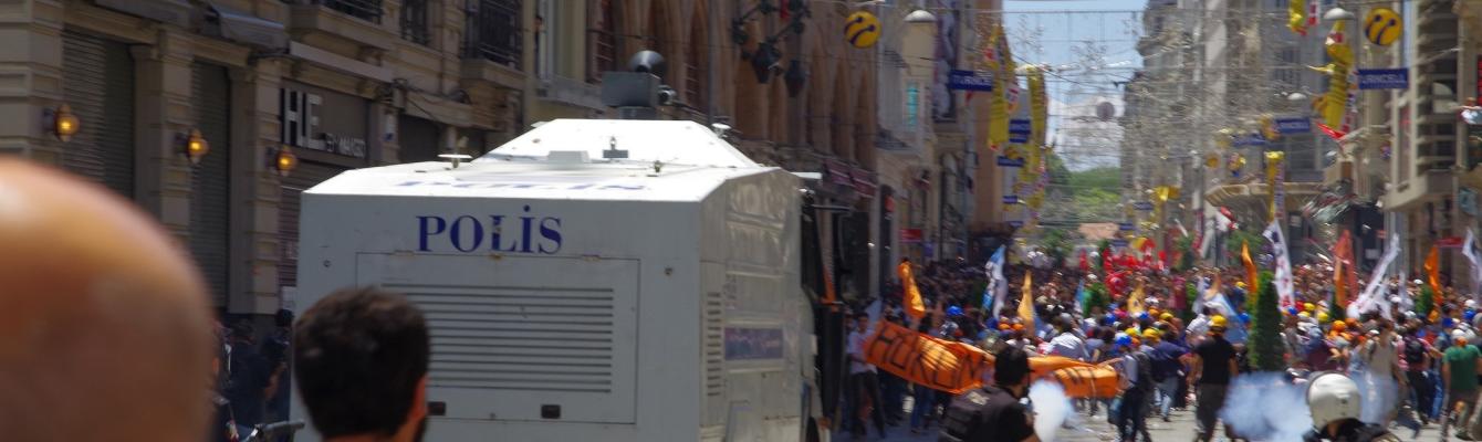 Tear Gas used on İstiklâl Caddesi near Taksim Square - Gezi Park, İstanbu