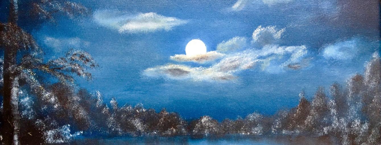 "Moonlight" by Freedom from Torture client Iqbal, to be featured in November's exhibition
