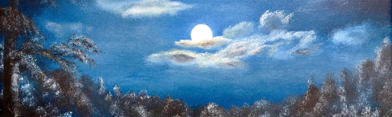 "Moonlight" by Freedom from Torture client Iqbal, to be featured in November's exhibition