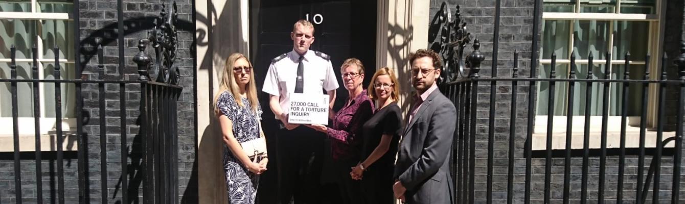 Outside No 10 Downing Street