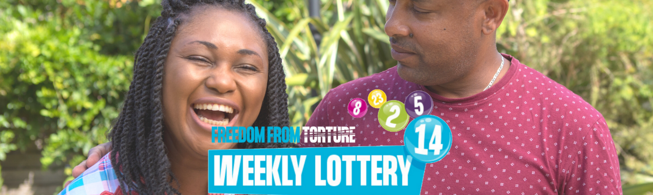 Lottery banner Freedom from torture