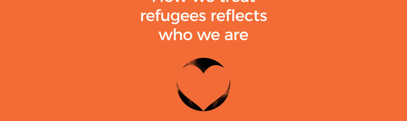 Together with refugees banner 3