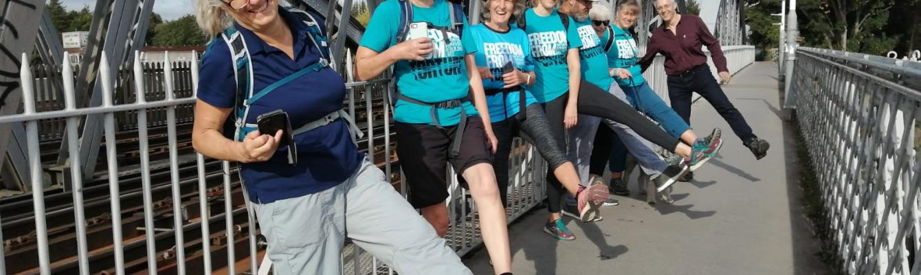 Freedom from Torture supporters taking part in a fundraising challenge