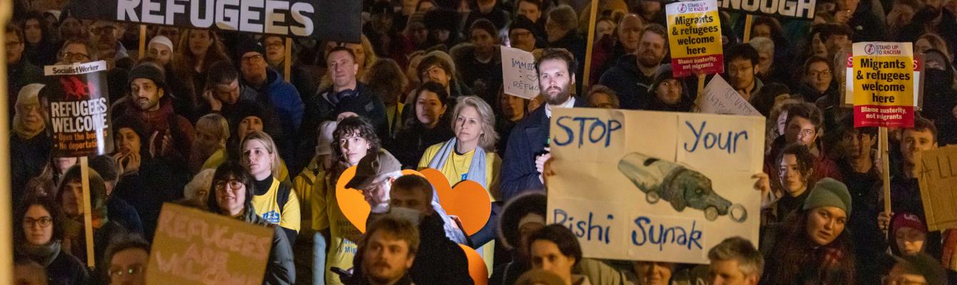 People Protest Against the Government Refugee Ban Bill