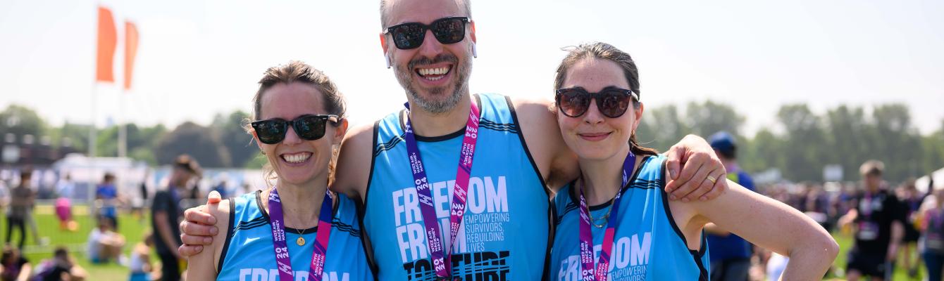 3 runners with their medals