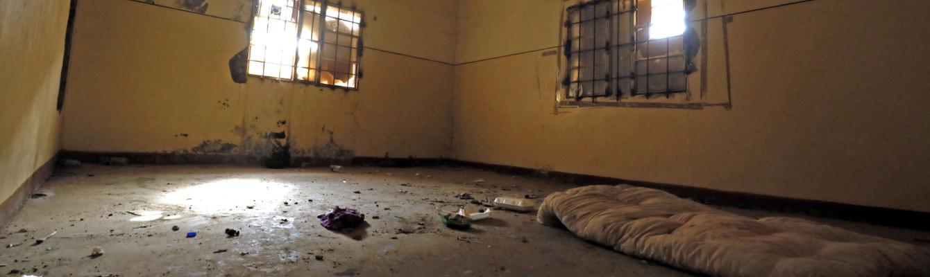 A view inside a prison cell