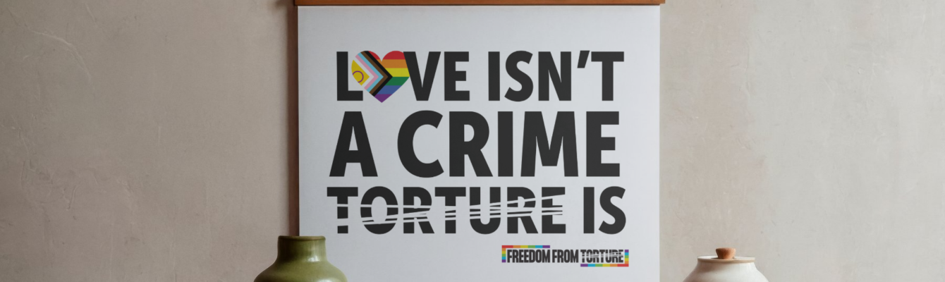 image of pride poster in frame