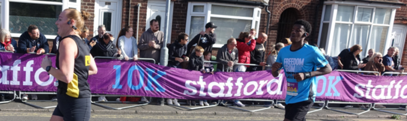 Diallo running the Stafford run