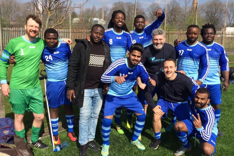 Football team at our North West centre in Manchester