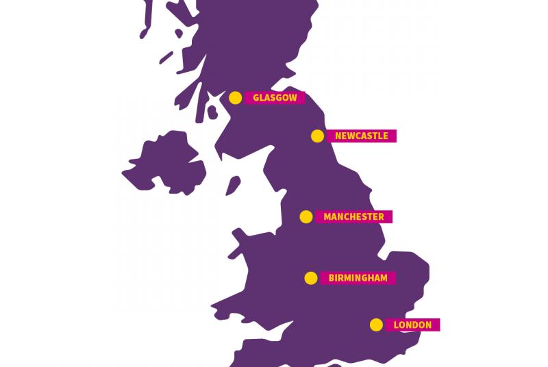 Freedom from Torture centre map