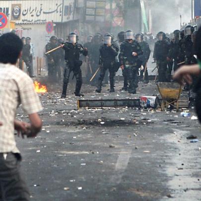 Protesters in Iran following the 2009 elections