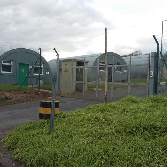 Barracks housing refugees