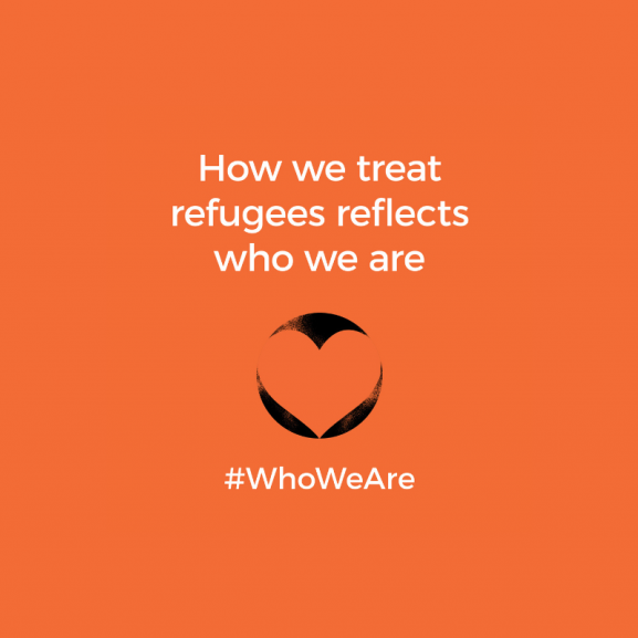 Together with refugees banner 3