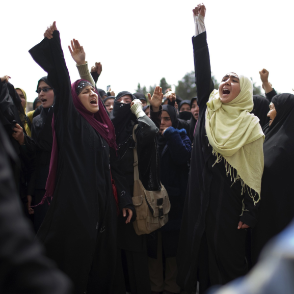 An photo of women protesting