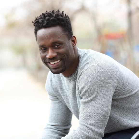 Man smiling at camera