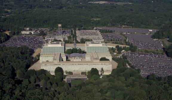 Aerial view of CIA headquarters Langley Virginia