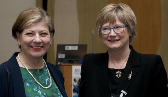 Emily Thornberry (left) with Susan Munroe