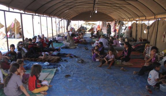 Iraqi Yazidi refugees in Newroz camp