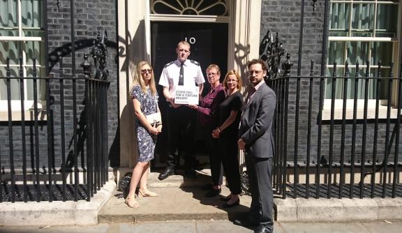 Outside No 10 Downing Street