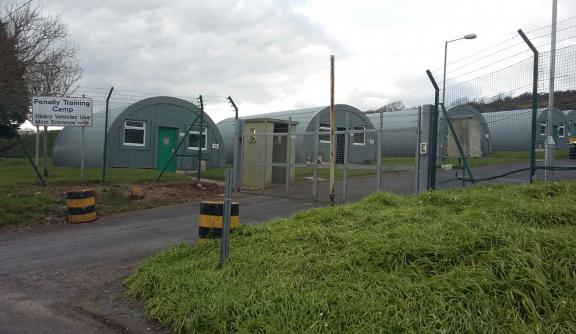 Barracks housing refugees