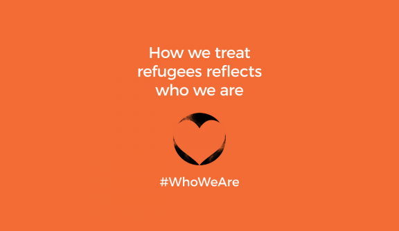 Together with refugees banner 3