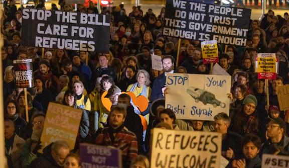 People Protest Against the Government Refugee Ban Bill