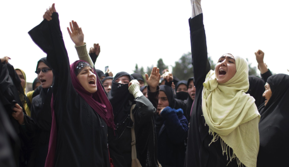 An photo of women protesting