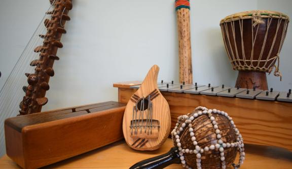 Music instruments used for therapy at Freedom from Torture