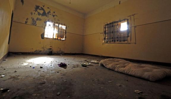 A view inside a prison cell